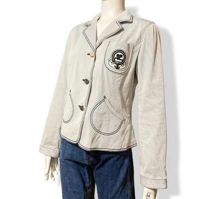 VTG Courreges Paris 90s Y2K Marine Summer Stripe Jacket Itokin