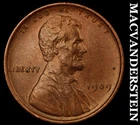 1909 VDB Lincoln Wheat Cent - Scarce  High Grade  Semi-key  Better Date  #J7676