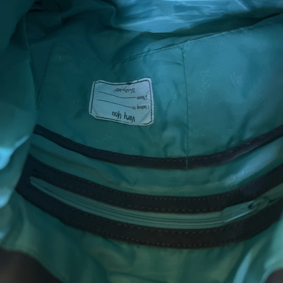 Mochila convertible Thirty-One Vary You de moda gris y verde azulado, cartera, bolsa de almuerzo Foto 4 de 4