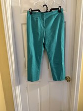 investments womens pants size 10 green ankle