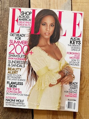 ELLE USA May 2005 Alicia Keys Cover   Original US Magazine