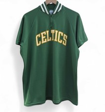 Vintage 80s Sand Knit NBA Boston Celtics Warmup 1/4 Zip Shirt XL - MADE IN USA