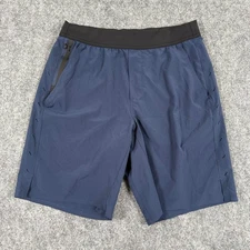 Ten Thousand The Interval Shorts Medium Blue 9" Inseam Athletic Gym Flaw Men's