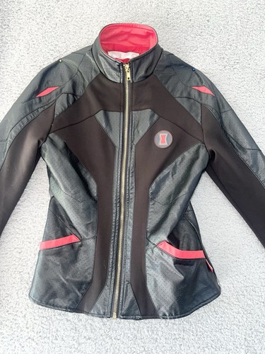 Disney Marvel Black Widow Jacket Womens Size X-Small Long Sleeve Full Zip Black - Picture 4 of 16