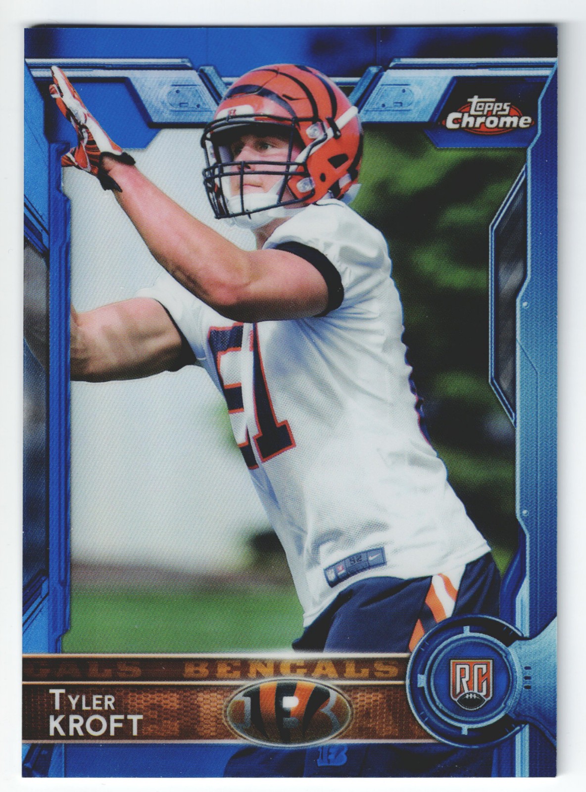 Tyler Kroft Topps Chrome #190 Blue Refractor