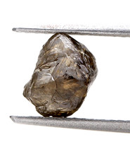 2 ct brown color natural irregular shape rough diamond for gift