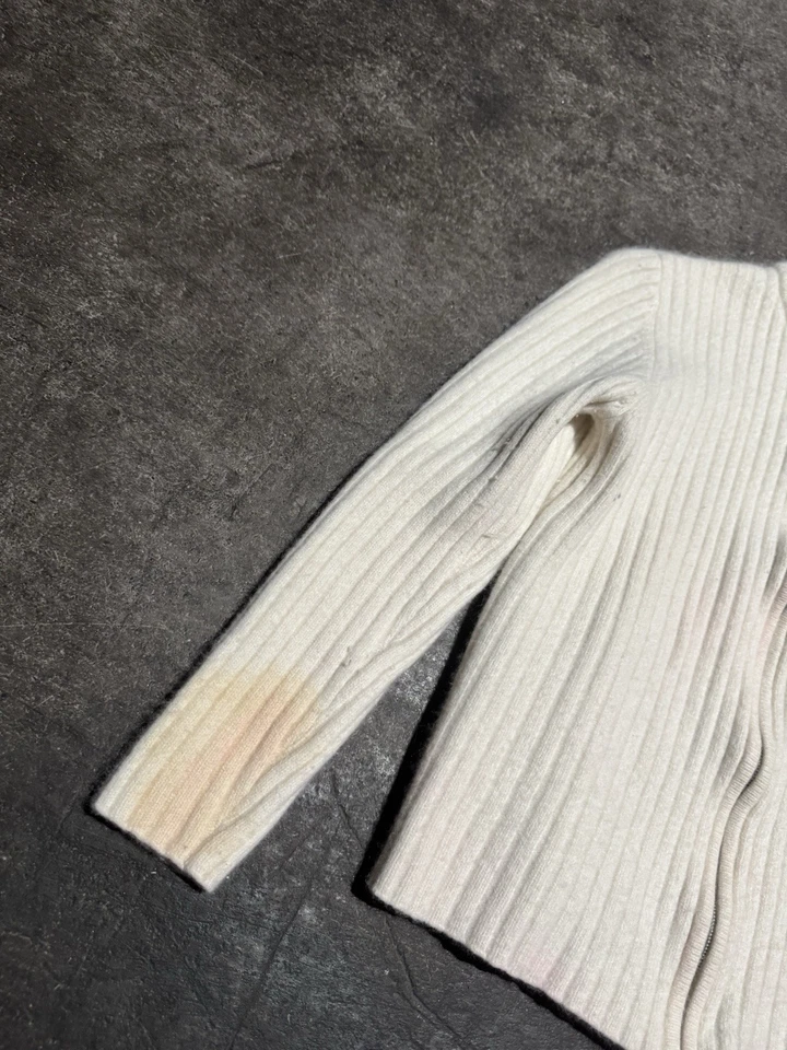 Vintage Lauren Ralph Lauren Cashmere Wool Fur Full Zip Jacket Preppy Old Money L - Image 2 of 4