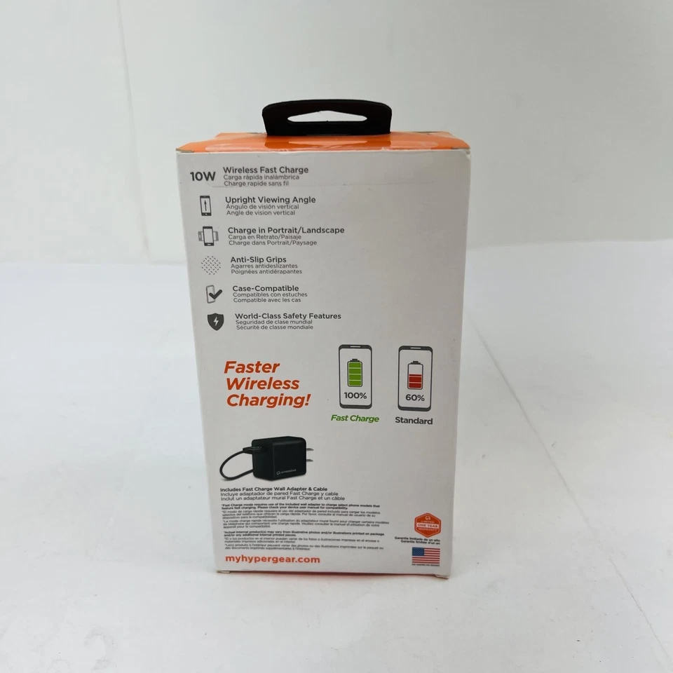 Беспроводная быстрая зарядная подставка HyperGear ChargeStand Pro 10 Вт для iPhone и Android - Изображение 3 из 4