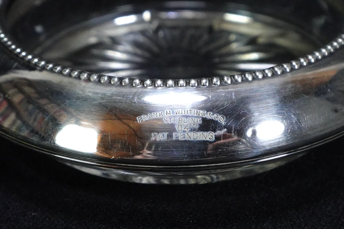 Frank M. Whiting Antique US Sterling Silver Dishes & Coasters for