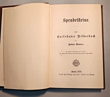 Rare 1872 Berlin Book, Julius Walter, Carlsbad Springs, Rothschild, Polish Jews