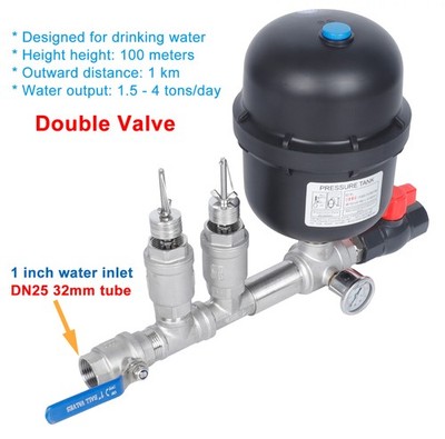 1-inch Stainless Steel Hydraulic Ram Pump Water Hammer Pump No Electricity
