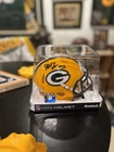 Green Bay Packers Mini Helmet Dontayvion Wicks Signed Auto JSA COA