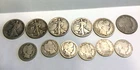 ESTATE FIND LOT OF 6 SILVER QUARTERS, 6 SILVER HALF DOLLARS
