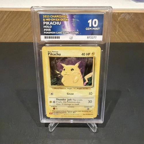 Pokémon TCG Pikachu Classic Collection Holo Card 008/034 Ace Grading 10 Gem Mint