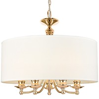 HäNgelampen 5X40W/E14 Weiß Gold Glamour Modern