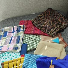 Lot 11 Vintage Scarves Silk Blend Vera Neumann Style Floral Paisley Retro...