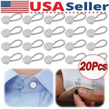 20x Metal Collar Neck Waist Extender Expander Buttons for Men Dress Shirt Pants