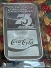 1975 COCA-COLA CHATTANOOGA, 75 YEAR ANNIVERSARY, WWM-56, 1oz 999 SILVER ART BAR