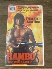 RAMBO First Blood Part II VHS, 1985 Thorn EMI HBO Video Clamshell Case