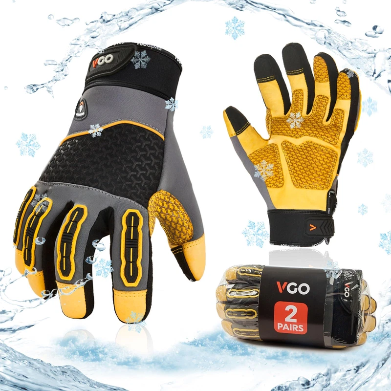 Vgo... Winter Work Gloves For Men Cold Weather Waterproof Safety Work