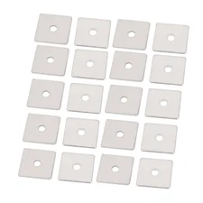 M3 x 16mm Square Stainless Steel Flat Repair Plate Silver Tone 20Pc
