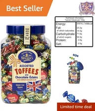 Assorted Toffees & Chocolate Éclairs British Candy 44 Oz Sweet Treats Gift