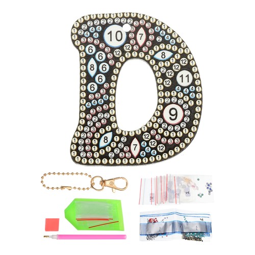 Diamond Art Keychains, 1 PCS Diamond Art Painting Letters Keychains, D ...