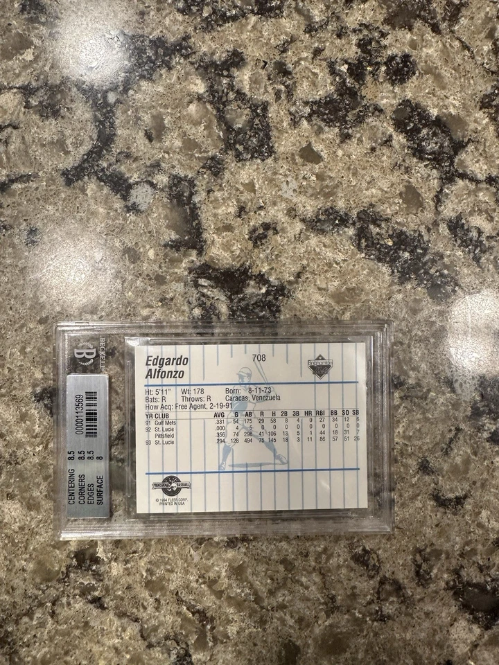 1994 Fleer ProCards Minor League - Edgardo Alfonzo #708 (RC) - Image 2 of 2