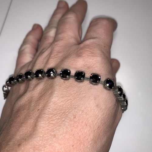 Neu nicht mehr produziert Sabika Strass Glitzer lila 7" Undercover London Armband Neu mit Etikett - Bild 2 von 4