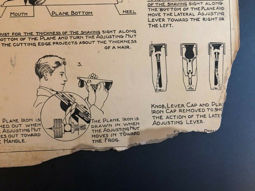 Vintage 1928 Stanley Tools Tabella istruzioni cartone pressato doppia faccia (14/14) - Foto 6 di 11