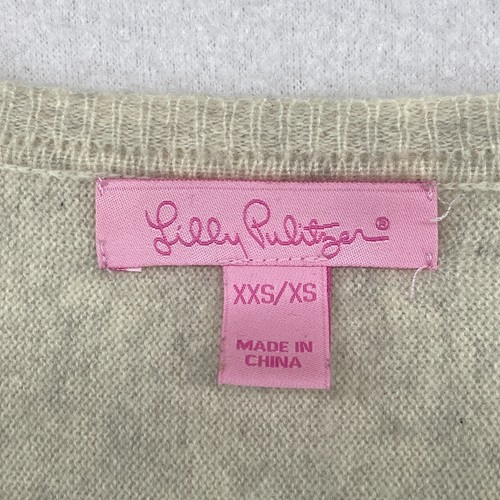 LILLY PULITZER Sweater XXS/XS 100% Cashmere Alessandra Colorblock Vneck Pullover - Picture 11 of 14