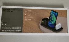 3IN1 Wireless Charger Charging Station Dock For Apple Watch iPhone Air Pods Blk