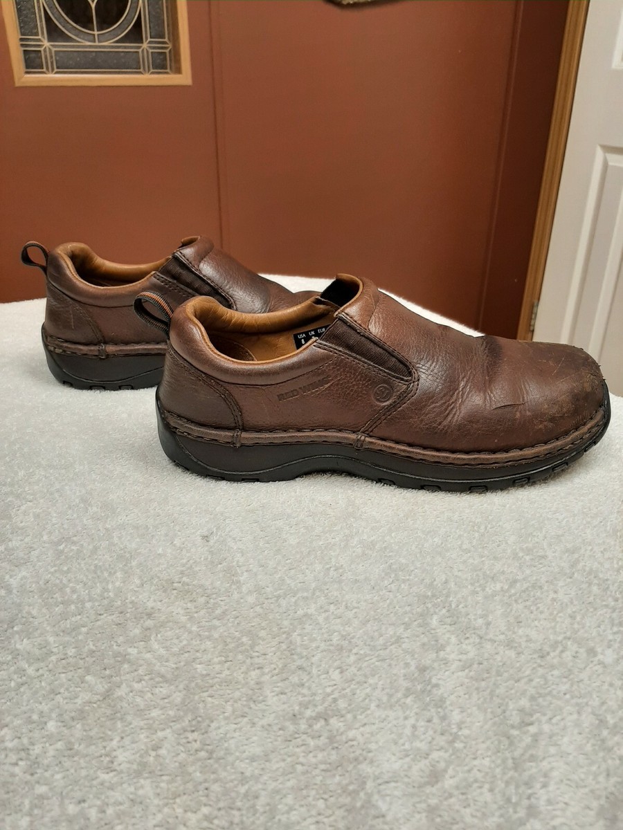 Red Wing 6702 Mens Steel Toe Work Shoes Brown Leather Slip On Loafers Size 11 D s-l400.jpg main image 4