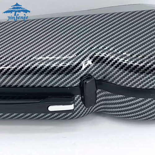 Black Viola Case Carbon Fiber For 15 to 16.5inch Hard Case Buckle Lightweight - Video 1 of 1