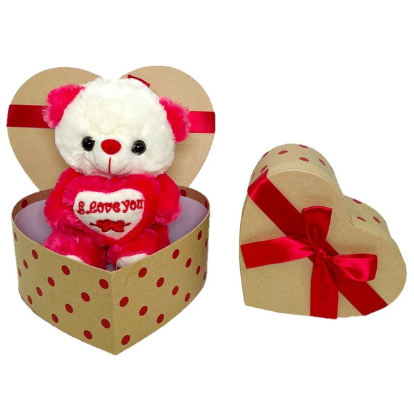 TeddybäR Herz I Love You 22Cm BäR PlüSch Pink Im Ovp San Valentino-image