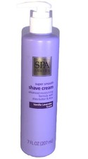 SPA LUXURY Super Smooth 7oz Moisturize Shave Cream WShea Butter-Vanilla Lavender