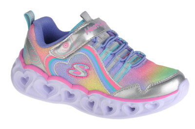 Sneaker für Mädchen, Skechers Heart Lights-Rainbow Lux, Grau