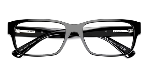 New Prada Wide Reading Glasses VPR 18Z 1AB-1O1 56-17 140 Black Frames Readers - 第 5/7 張圖片