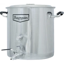 8.5 Gallon Brewmaster Stainless Kettle w/ 2 Ports Valve  Included Beer Wine Pot