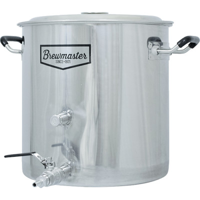 8.5 Gallon Brewmaster Stainless Kettle w/ 2 Ports Valve  Included Beer Wine Pot