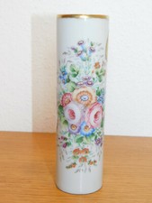 vintage VASE pot TUBE en PORCELAINE la manufacture impériale décor vieux limoges