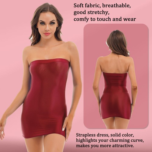 Sexy Mujeres Brillante Mini Vestido ceñido al cuerpo Tubo Vestido Transparente Ropa de noche Prendas para club nocturno - Imagen 91 de 101