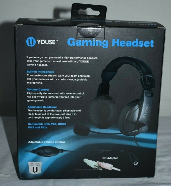 U Youse Gaming Headset Xbox One Ps4 and PC With Built in Mic Headphones