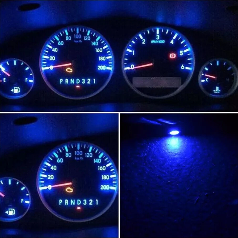 20x Universal Car 12V Blue T3 Neo Wedge 1-SMD LED Cluster Instrument Bulbs Lamp - Image 3 of 4