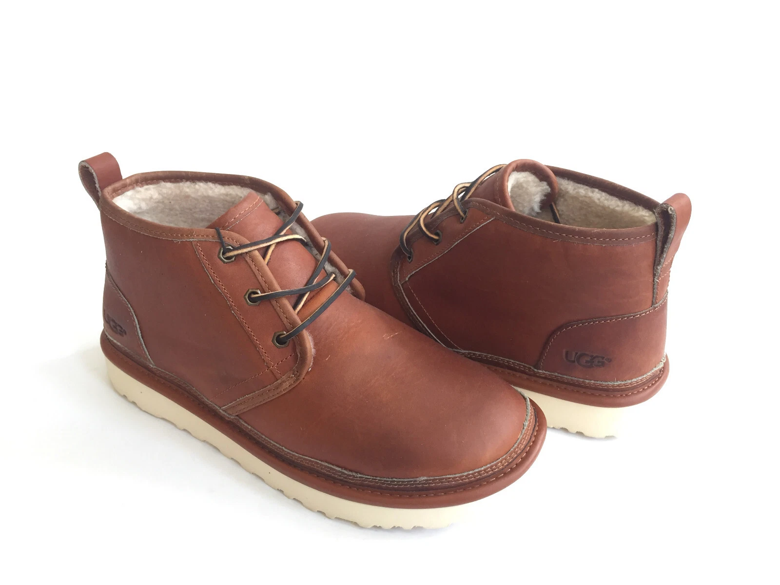 UGG MEN NEUMEL PINNACLE TAN LEATHER CHUKKA SHOES US 8 / EU 41 / UK 7