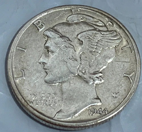 1944 Mercury Head 90% Silver Dime AU / BU Free Shipping With Five Items