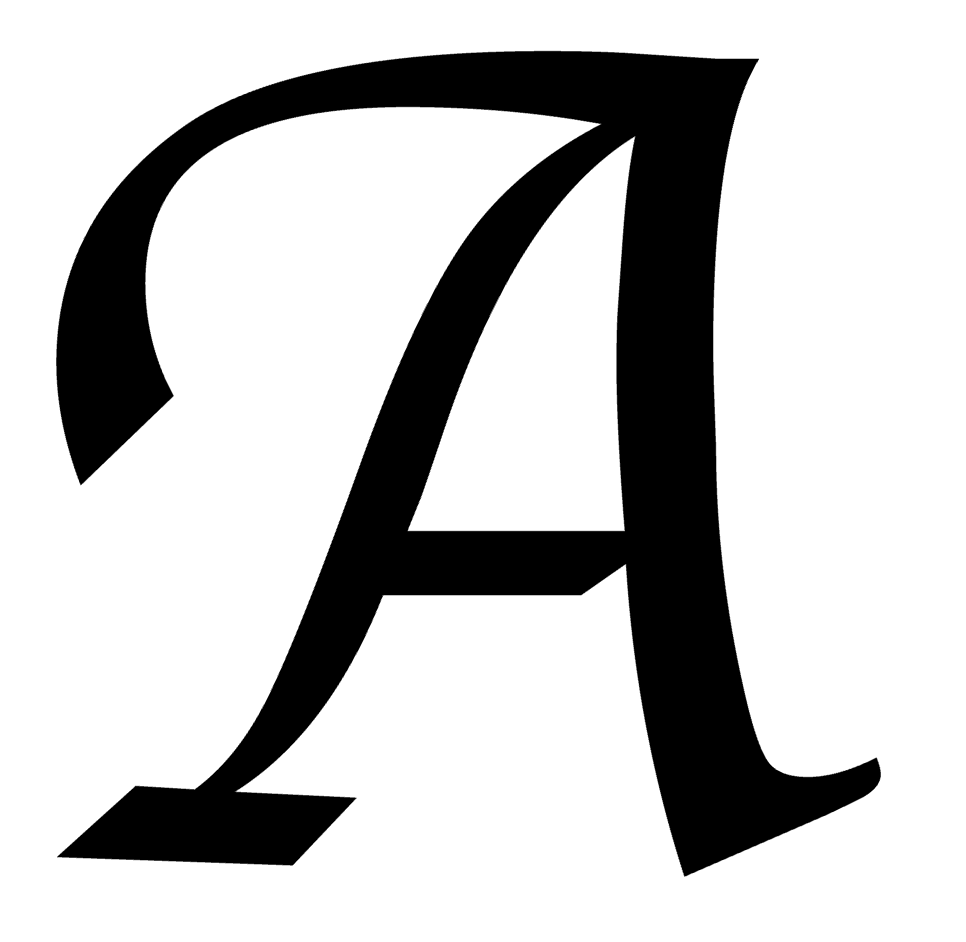A Monogram Initial Letter Apple Font Vinyl Decal Sticker For Home Cup Car A1572