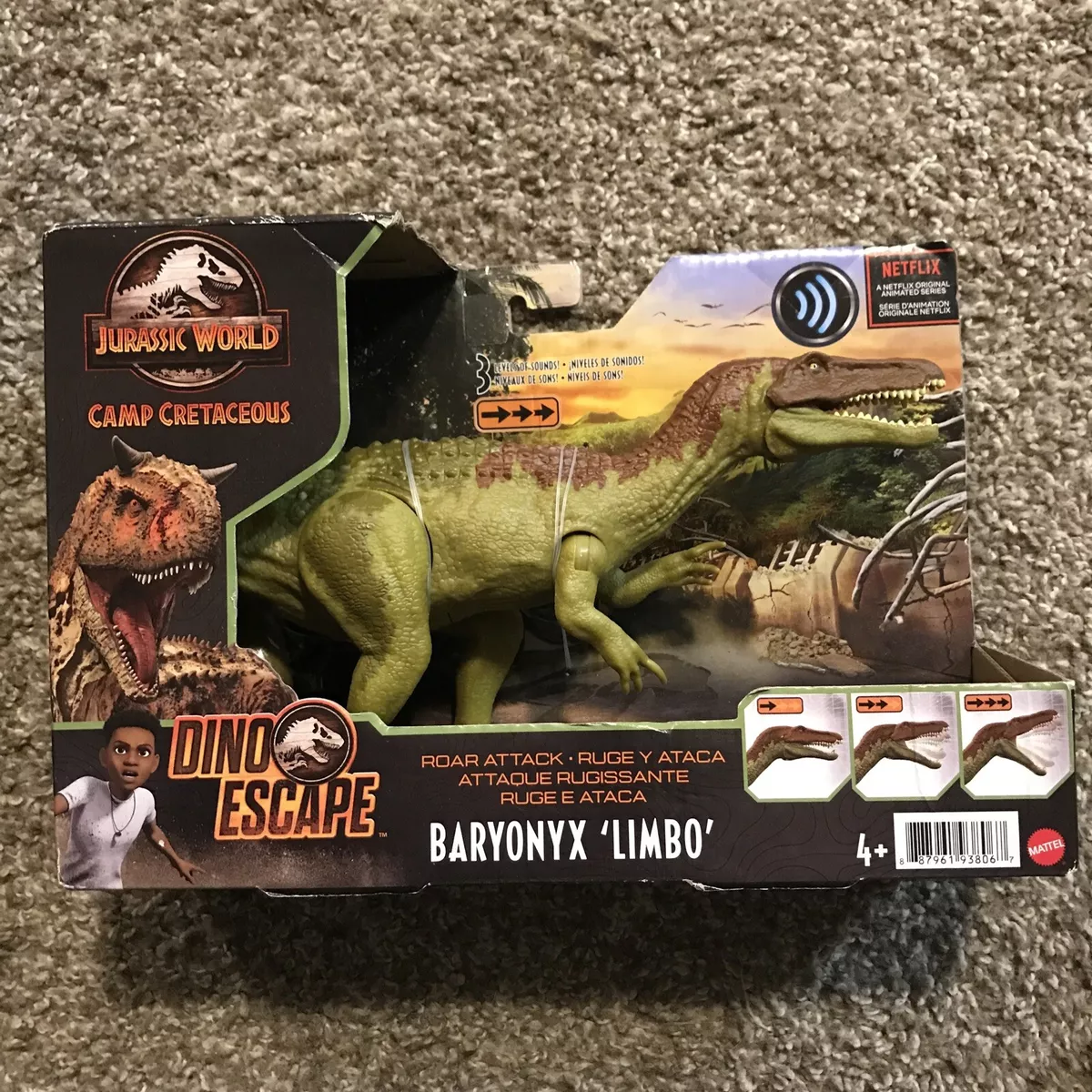 Mattel Jurassic World Roar Attack Baryonyx Limbo