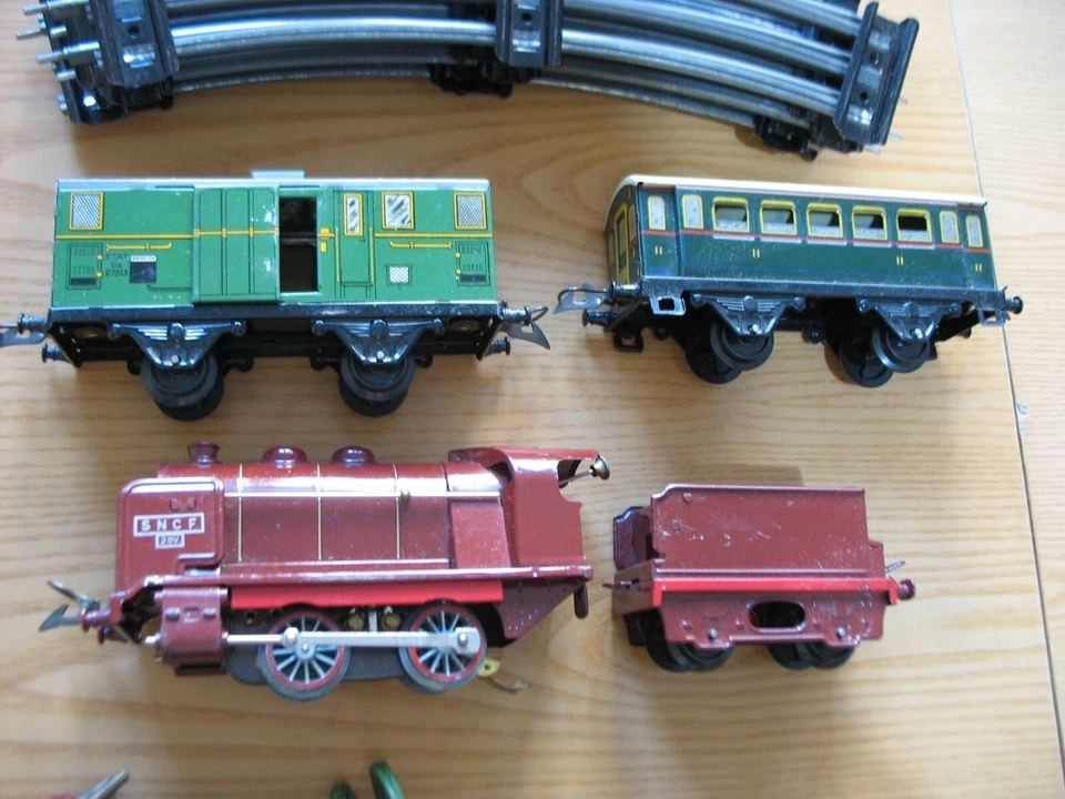 HORNBY FRANCE MECCANO in 0 gauge-TRAIN set with steam locomotive of SNCF - Immagine 3 di 4