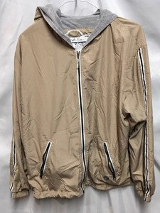 Oleg-Cassini-Sport-Womens-Large-Jacket-Beige-Mesh-Hooded-Activewear-Coat